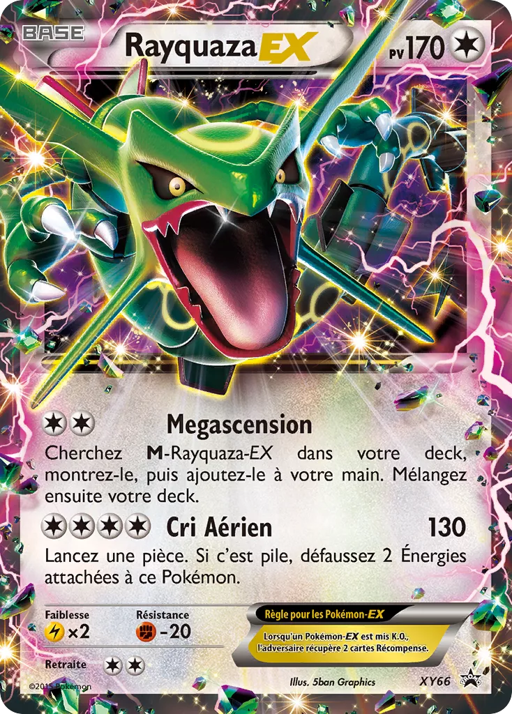 Carte Pokémon Rayquaza EX XY66 - Promo XY, XY